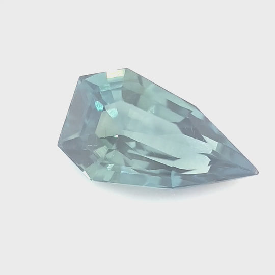 1.00ct Australian Sapphire, Blue, Teal Parti - Heptagon