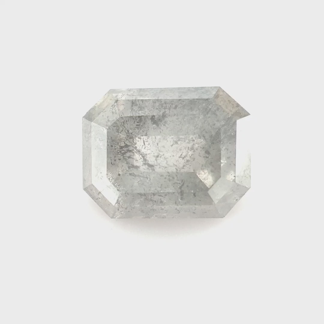 1.22ct Australian Argyle Salt and Pepper Diamond - Emerald cut
