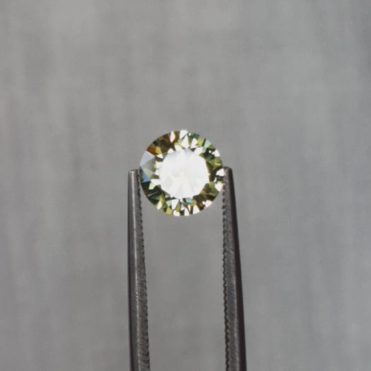 1.77ct Australian Sapphire, Wattle Parti, Green, Yellow, Blue - Round