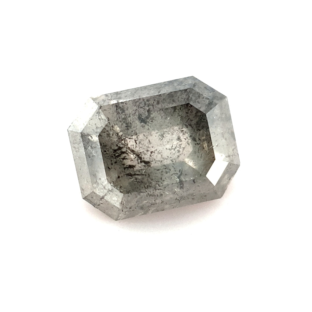 1.22ct Australian Argyle Salt and Pepper Diamond - Emerald cut