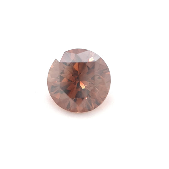 0.63ct Australian Cognac Argyle Diamond with flashes of Orange/Pink - Round