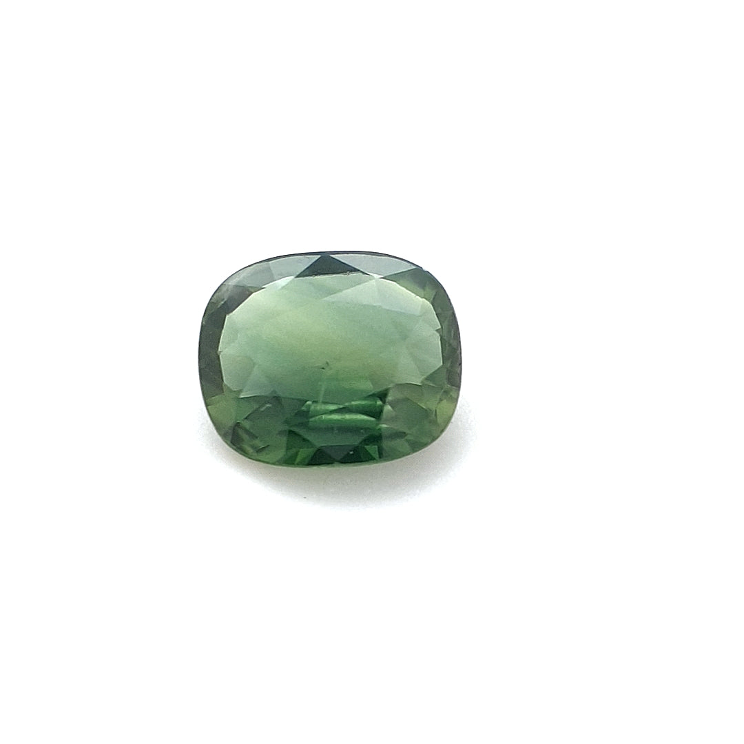 0.82ct Australian Sapphire, Green, Blue - Cushion