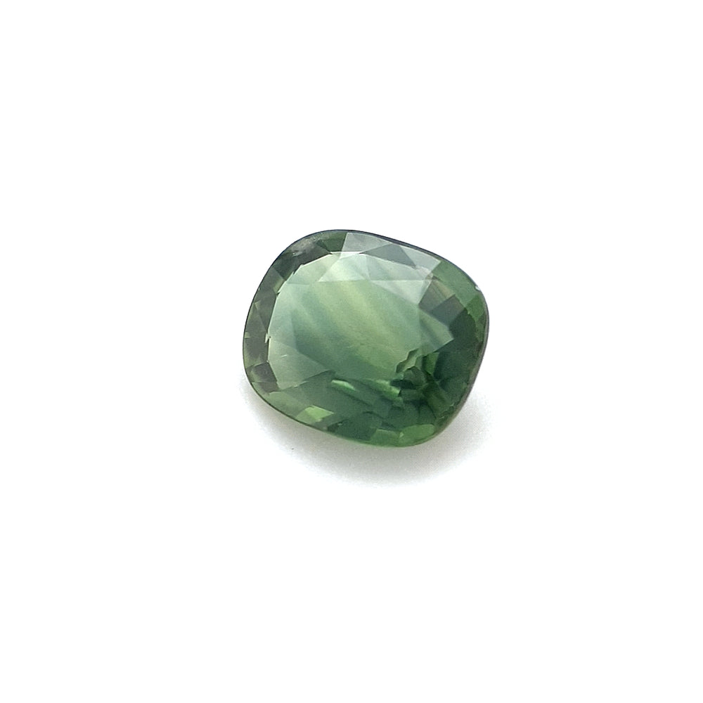 0.82ct Australian Sapphire, Green, Blue - Cushion