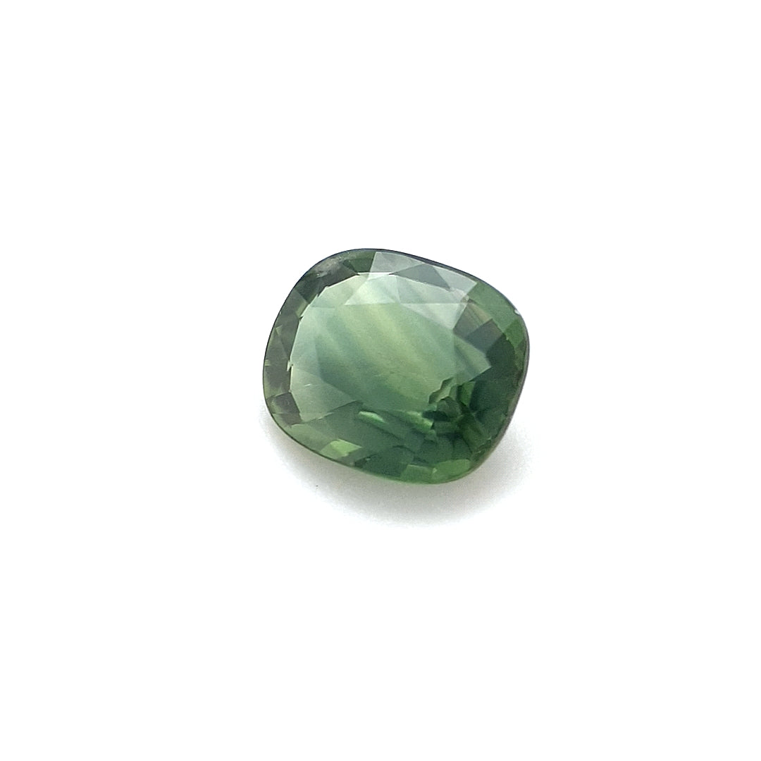 0.82ct Australian Sapphire, Green, Blue - Cushion