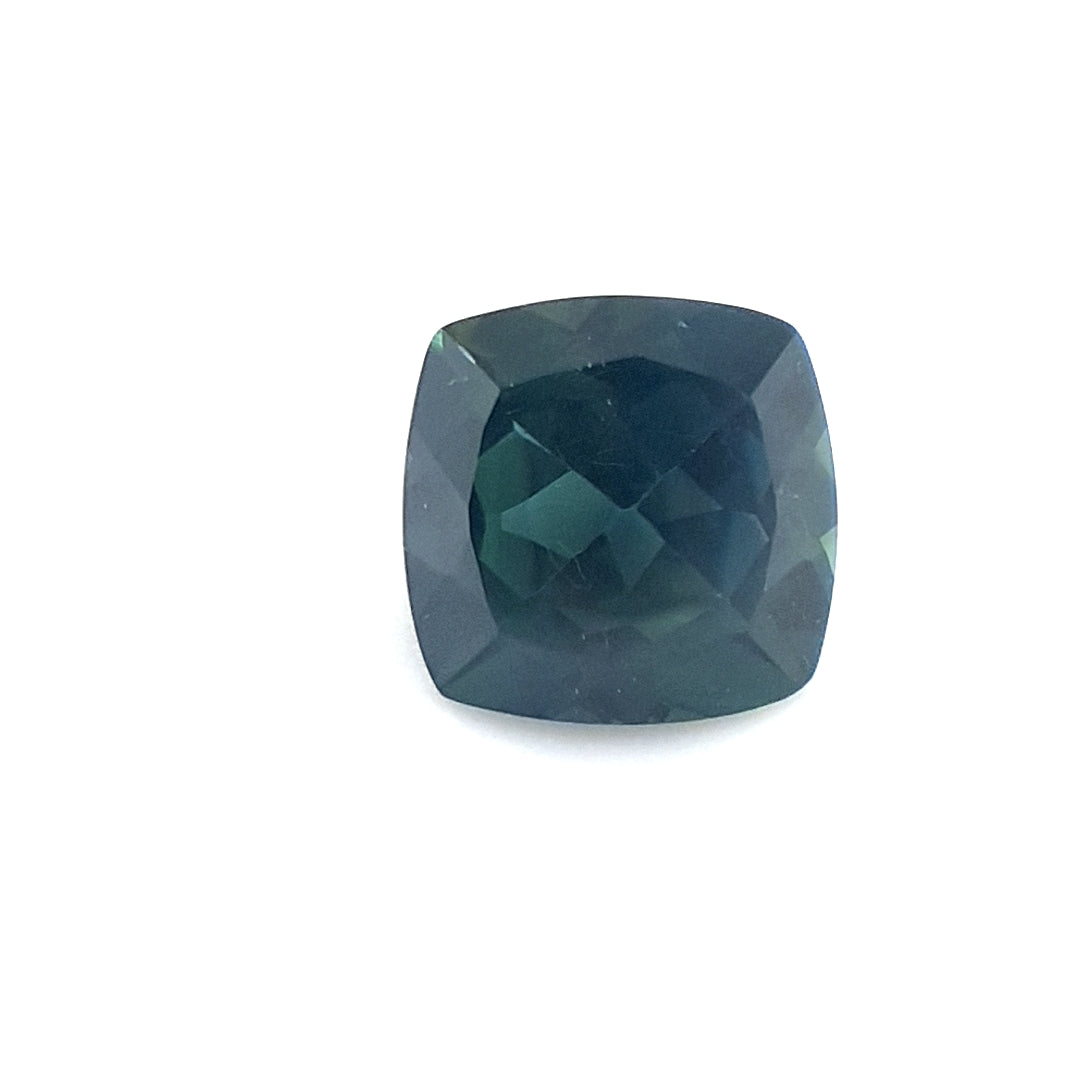 0.89ct Australian Sapphire, Blue, Teal - Cushion cut