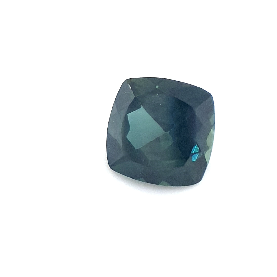 0.89ct Australian Sapphire, Blue, Teal - Cushion cut