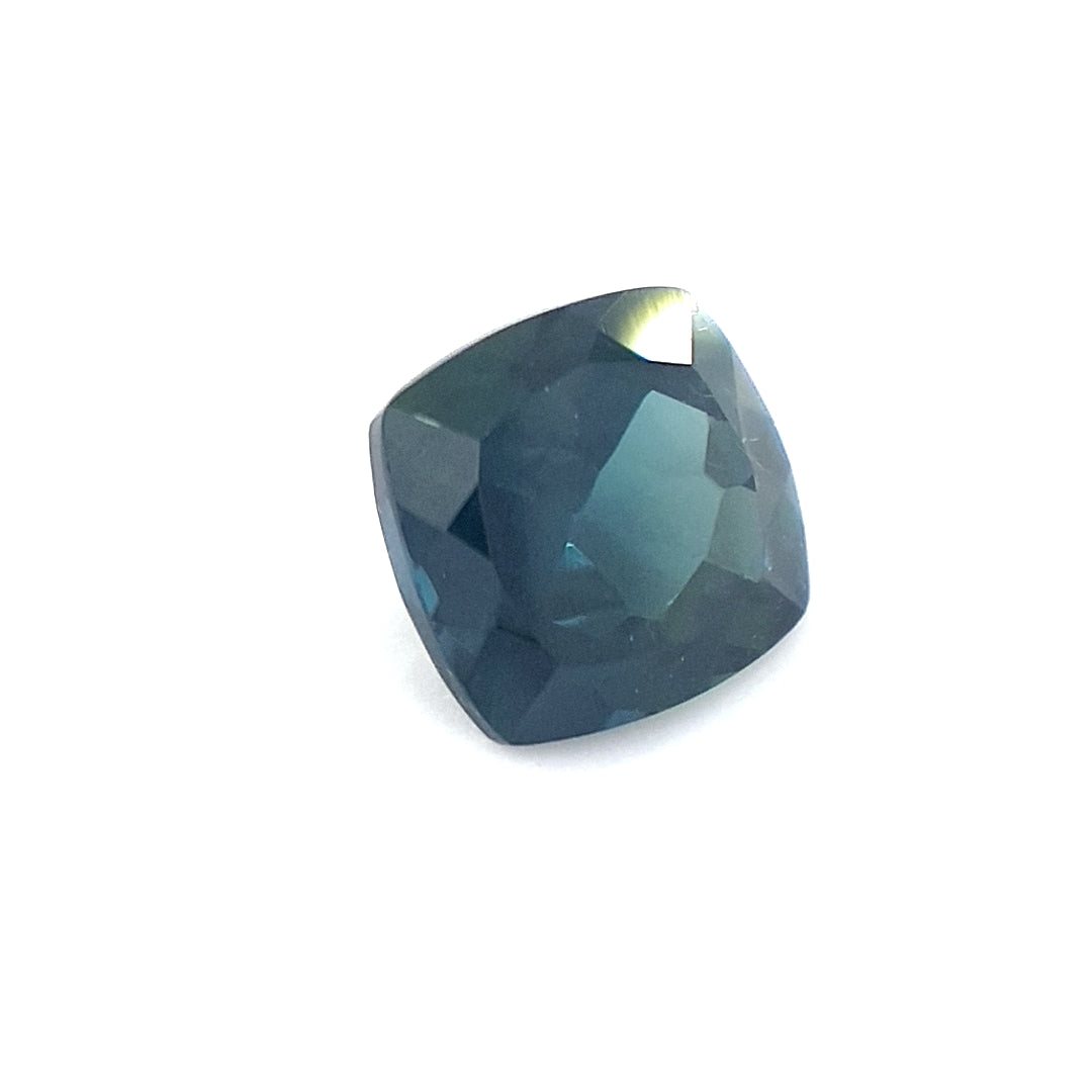 0.89ct Australian Sapphire, Blue, Teal - Cushion cut