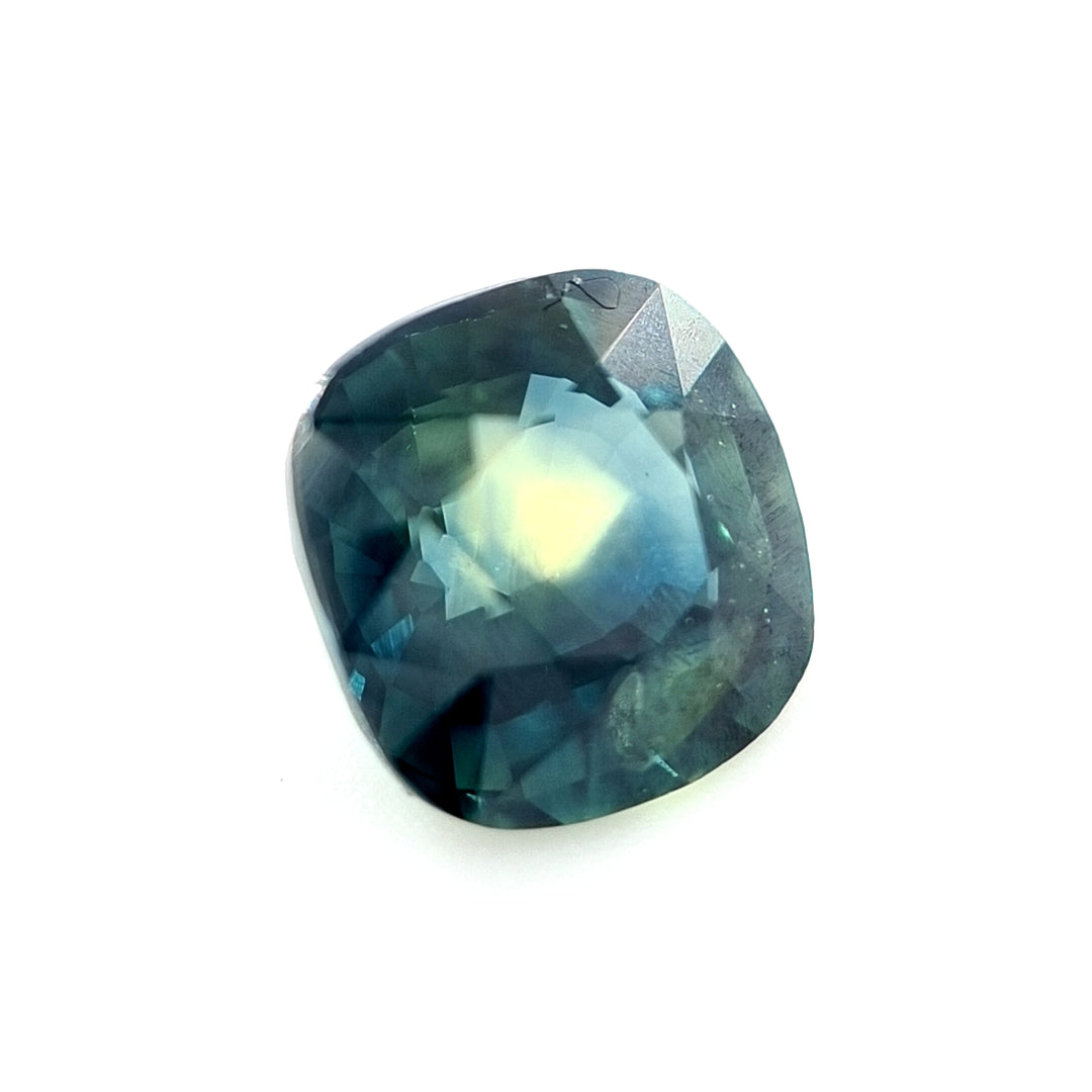 1.35ct Australian Sapphire, Blue, Yellow, Teal - Cushion