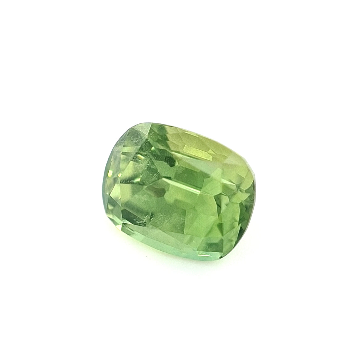 2.17ct Australian Sapphire, Apple Green - Cushion Cut