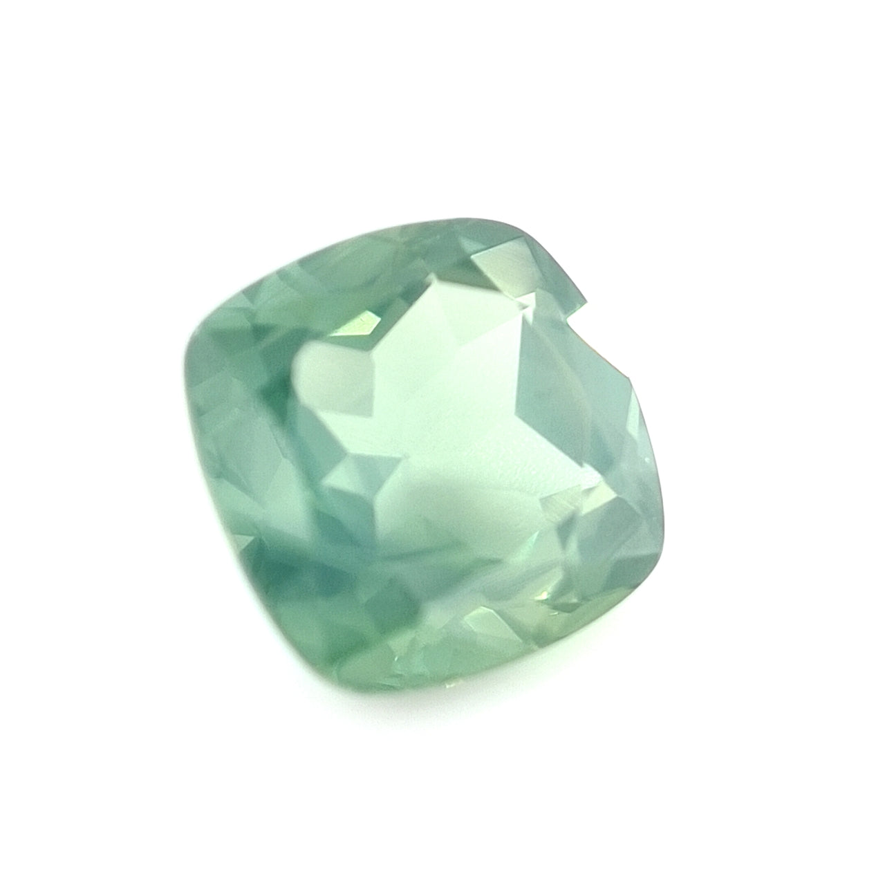 4.23ct Australian Sapphire, Teal Blue, Green - Cushion Cut