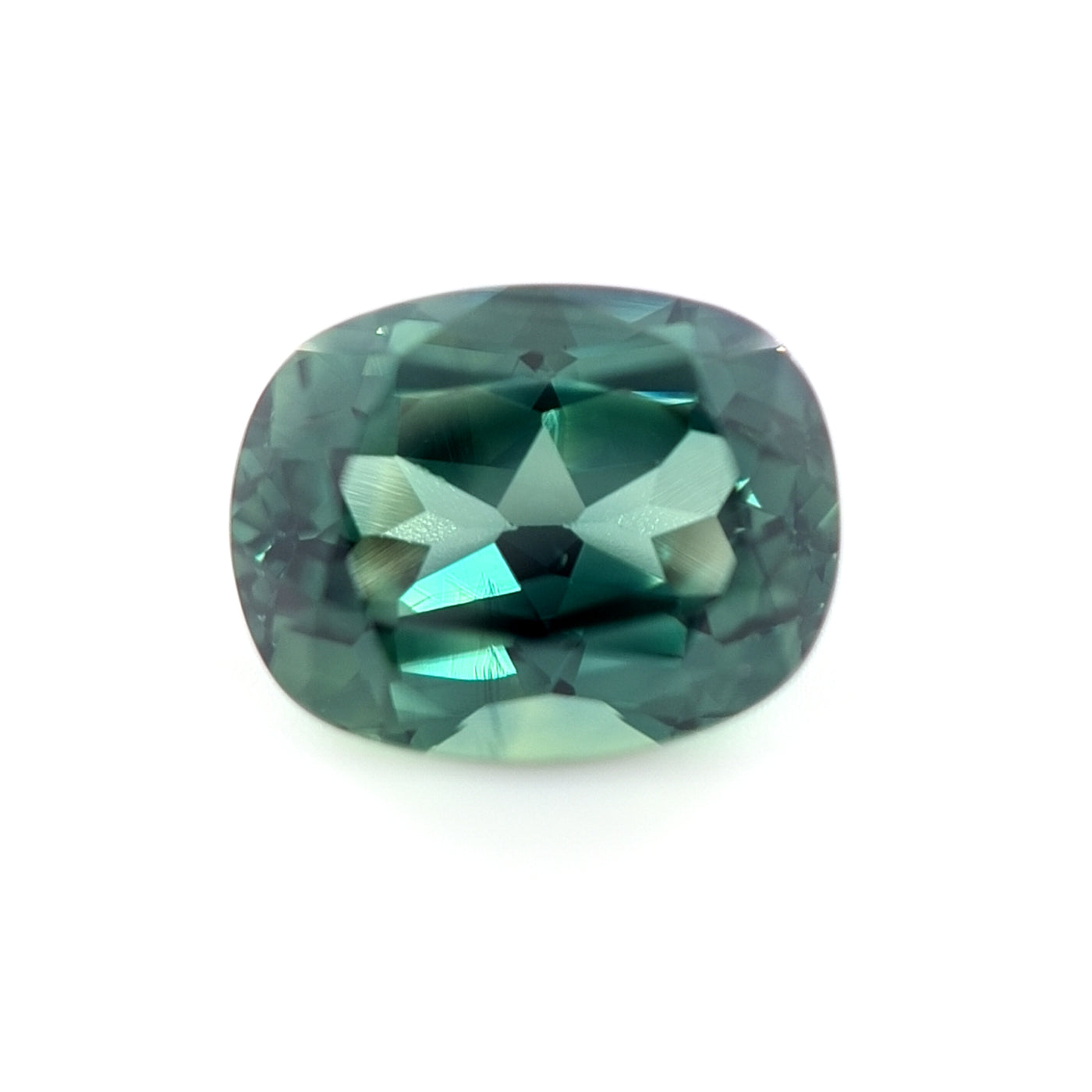 5.27ct Australian Sapphire, Teal, Green, Blue - Cushion