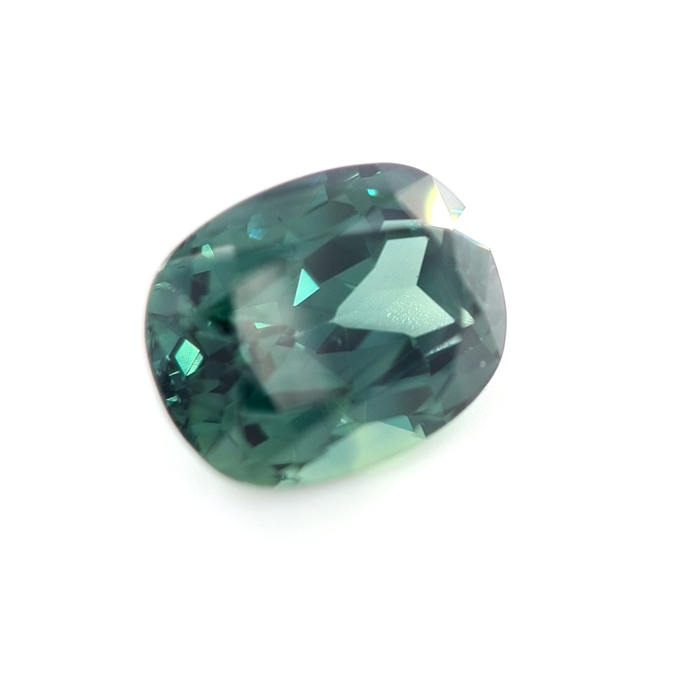 5.27ct Australian Sapphire, Teal, Green, Blue - Cushion