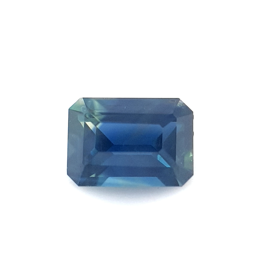 0.69ct Australian Sapphire, Parti, Yellow, Blue - Emerald Cut