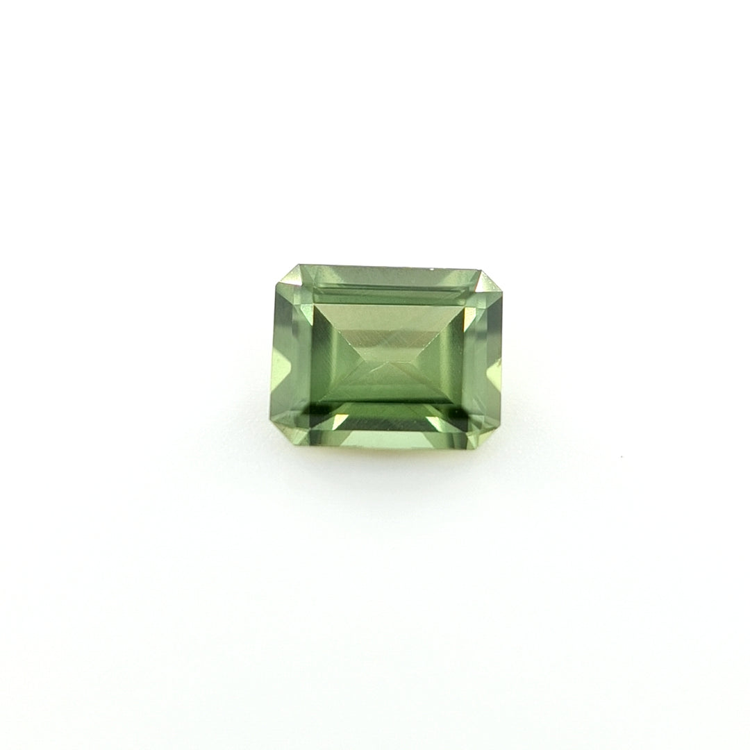 0.73ct Australian Sapphire, Green - Emerald Cut