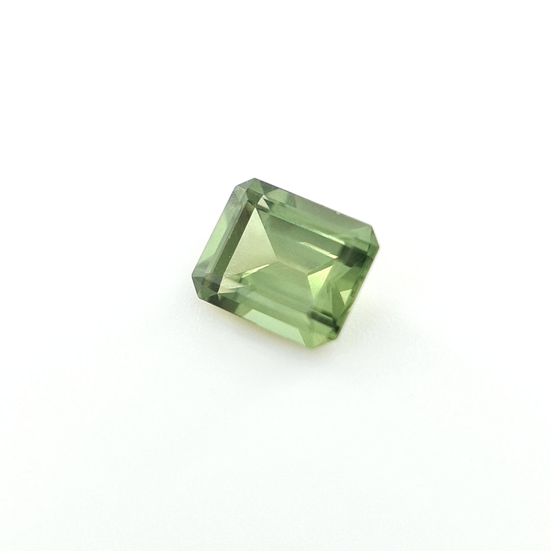 0.73ct Australian Sapphire, Green - Emerald Cut
