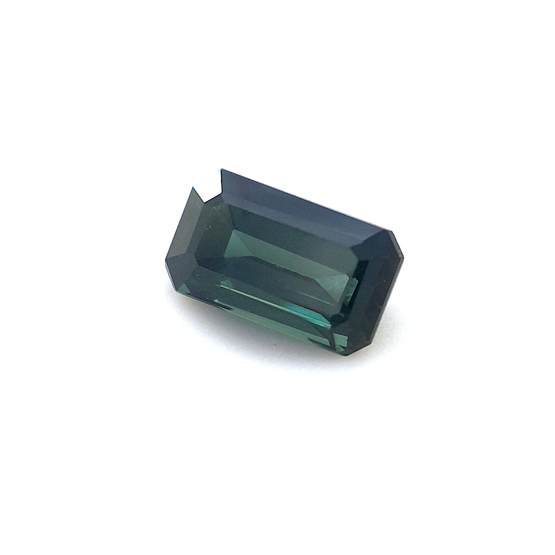0.92ct Australian Sapphire, Teal - Emerald Cut