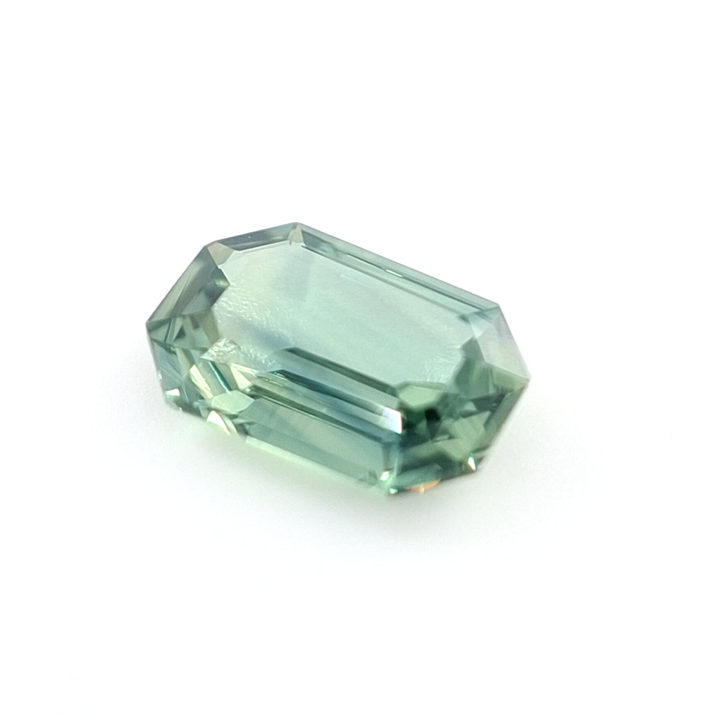 1.10ct Australian Sapphire, Teal, Green, Blue - Emerald Cut