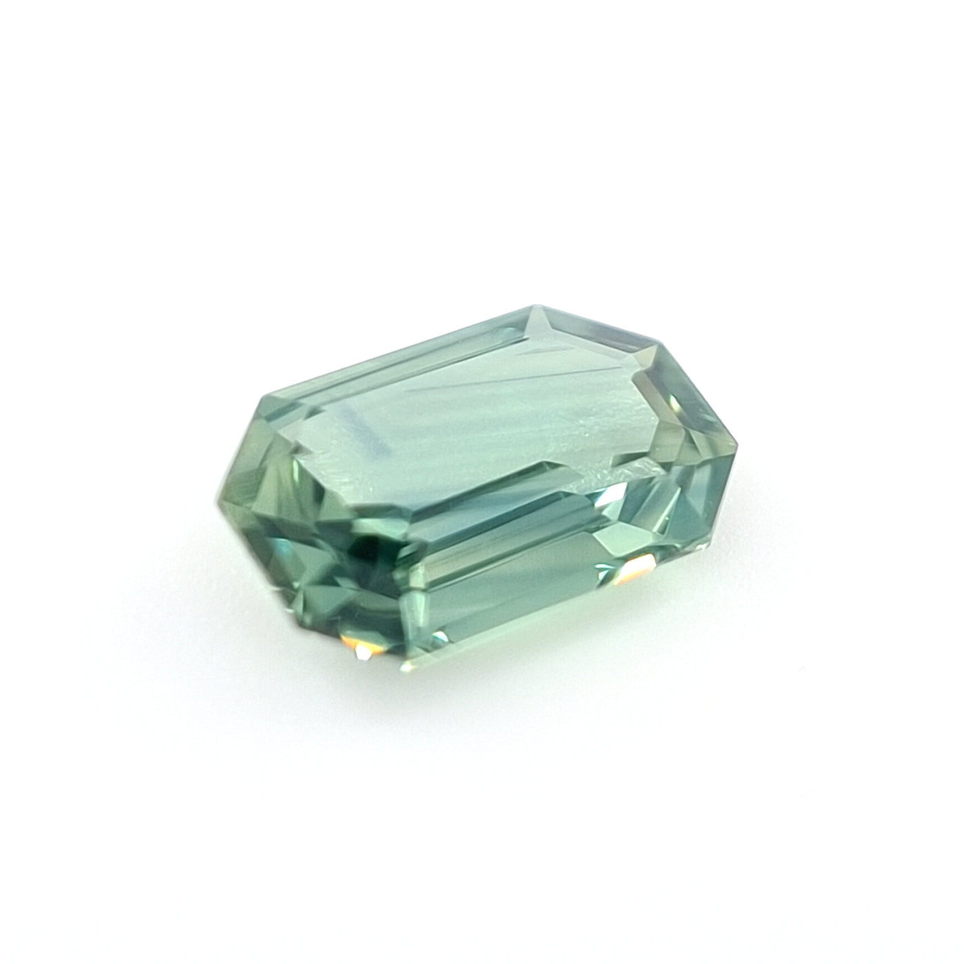 1.10ct Australian Sapphire, Teal, Green, Blue - Emerald Cut