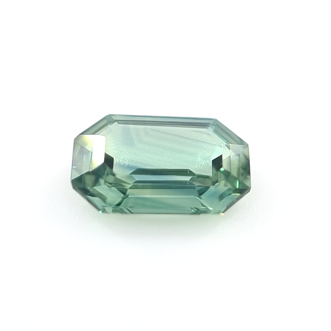 1.10ct Australian Sapphire, Teal, Green, Blue - Emerald Cut