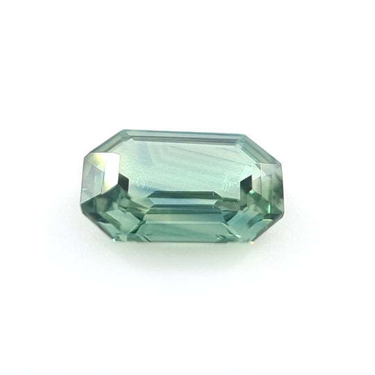 1.10ct Australian Sapphire, Teal, Green, Blue - Emerald Cut