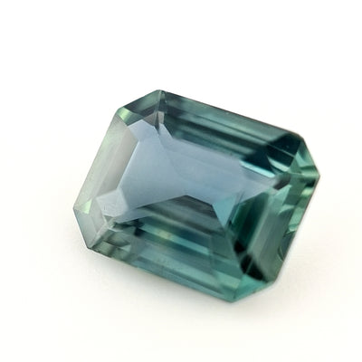 1.60ct Australian Sapphire, Blue, Green, Teal, Violet - Emerald Cut