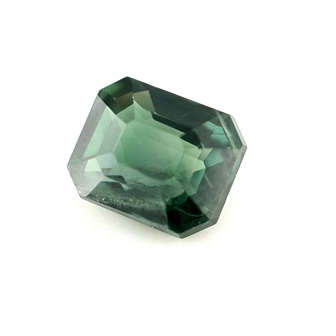 1.61ct Australian Sapphire, Green - Emerald Cut