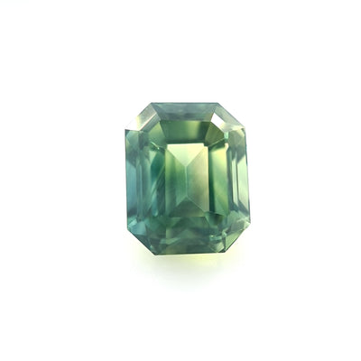 2.51ct Australian Sapphire, Parti Blue, Yellow, Green, Teal - Emerald Cut