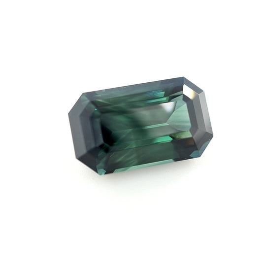5.01ct Australian Sapphire, Parti colour, Green, Blue, Yellow, Teal - Emerald cut