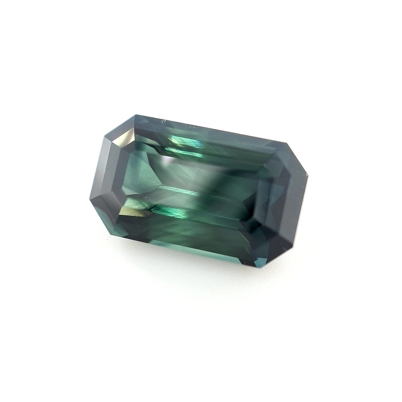 5.01ct Australian Sapphire, Parti colour, Green, Blue, Yellow, Teal - Emerald cut