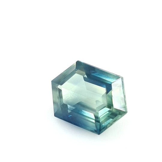 0.98ct Australian Sapphire, Teal, Blue - Hexagon