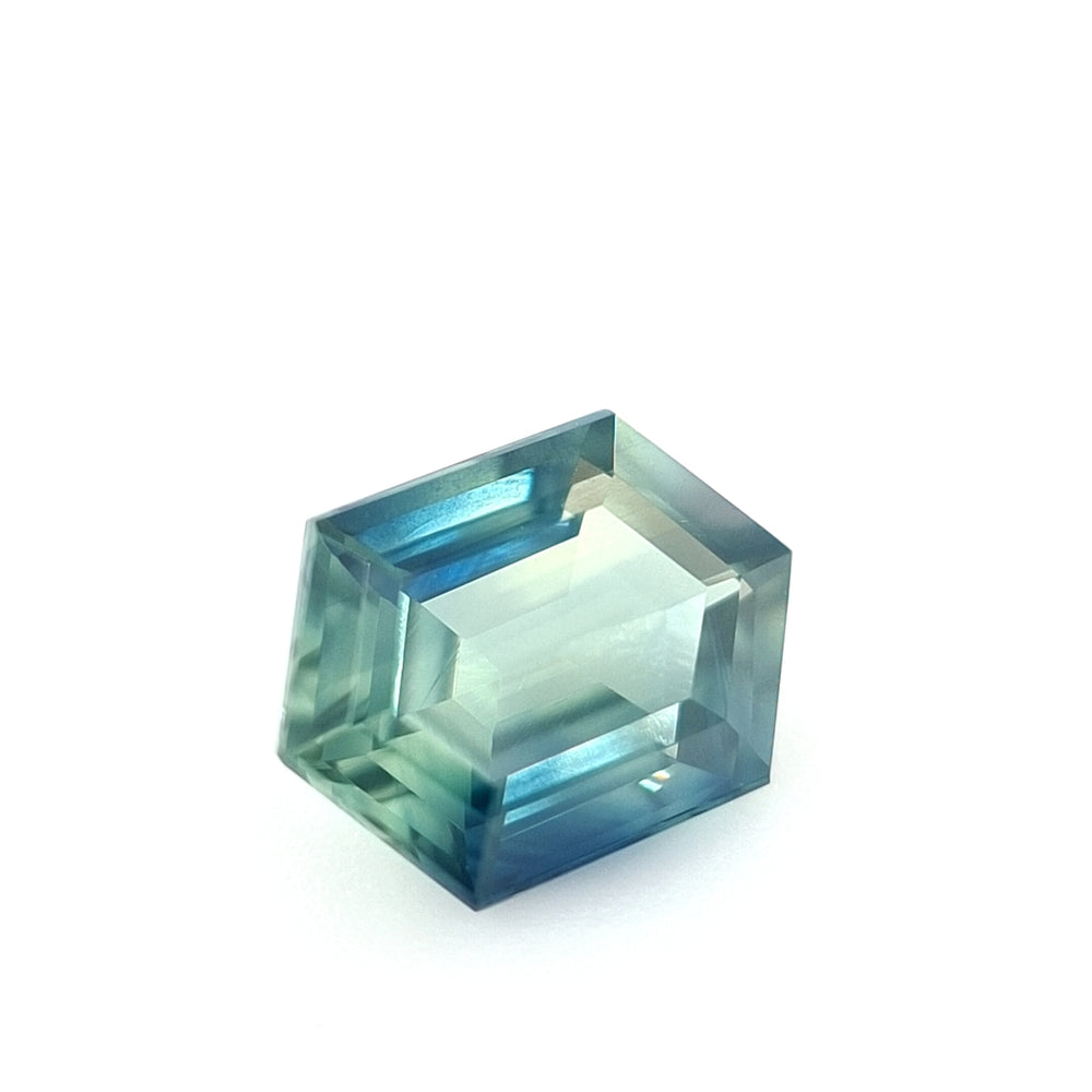 0.98ct Australian Sapphire, Teal, Blue - Hexagon