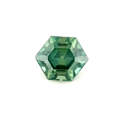 1.11ct Australian Sapphire, Teal, Blue, Green - Hexagon