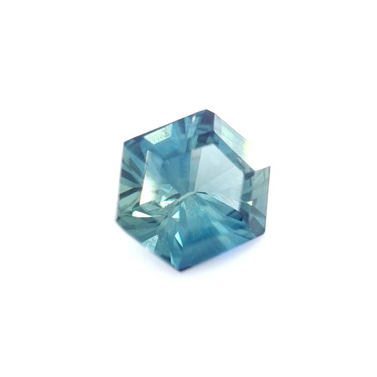 1.44ct Australian Sapphire, Blue, Teal - Hexagon