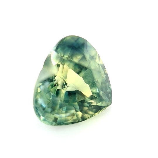 1.39ct Australian Sapphire, Parti Blue, Yellow, Green, Teal - Heart
