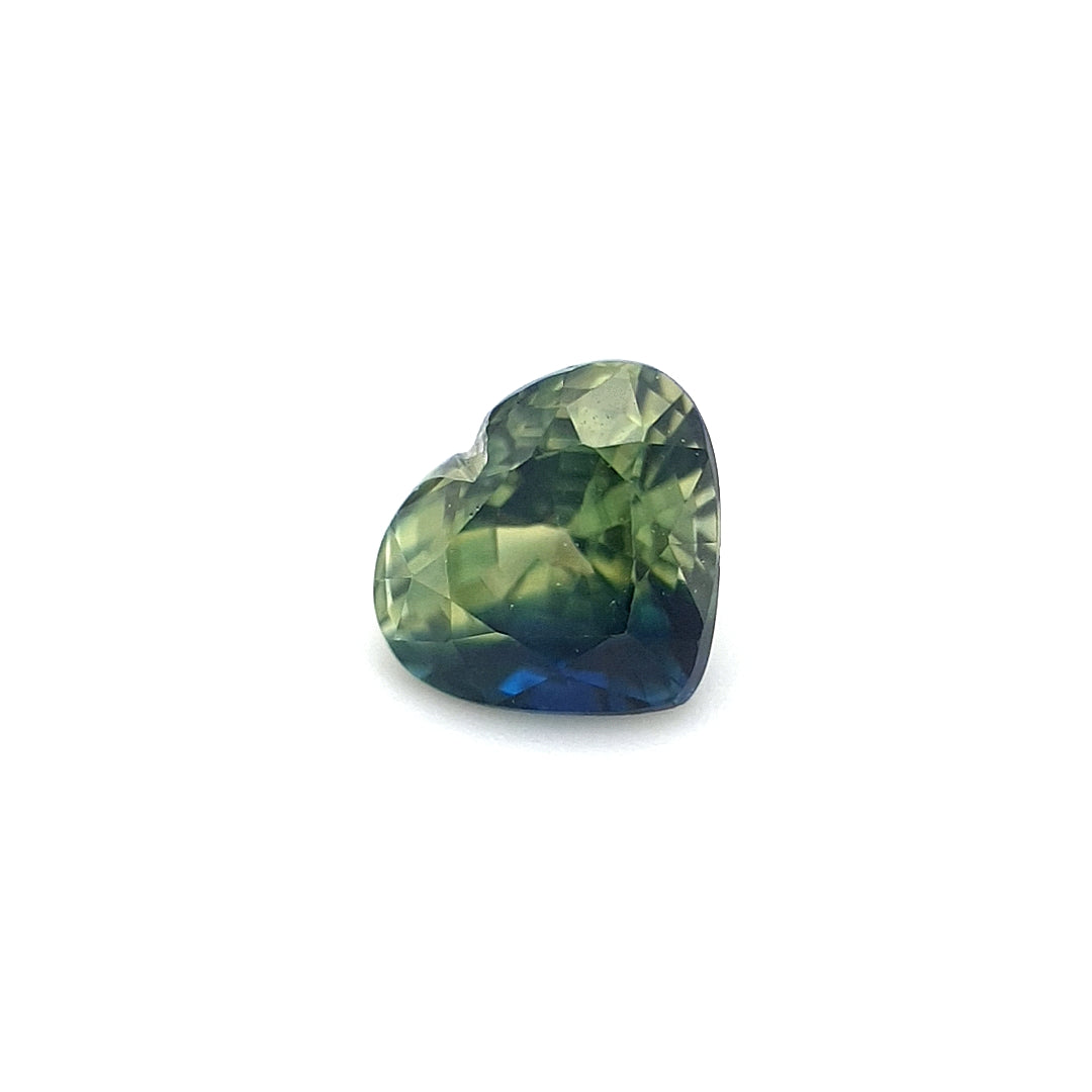 1.01ct Australian Sapphire, Parti, Teal, Green, Blue - Heart
