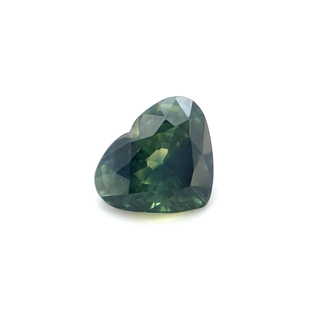 1.25ct Australian Sapphire, Parti, Teal, Blue, Green - Heart