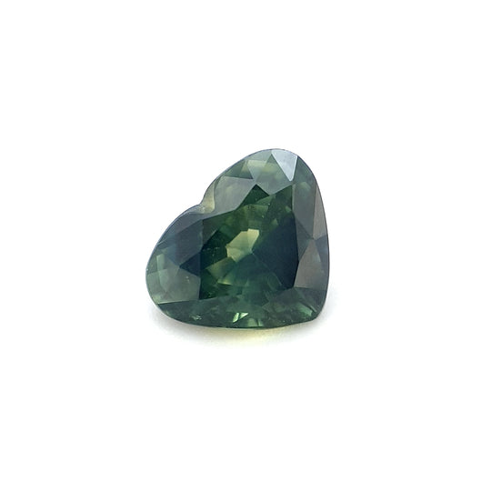1.25ct Australian Sapphire, Parti, Teal, Blue, Green - Heart