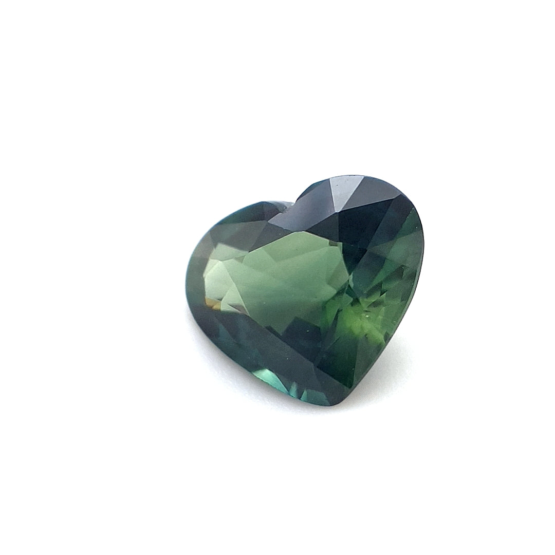 1.30ct Australian Sapphire, Parti, Blue, Green, Yellow - Heart