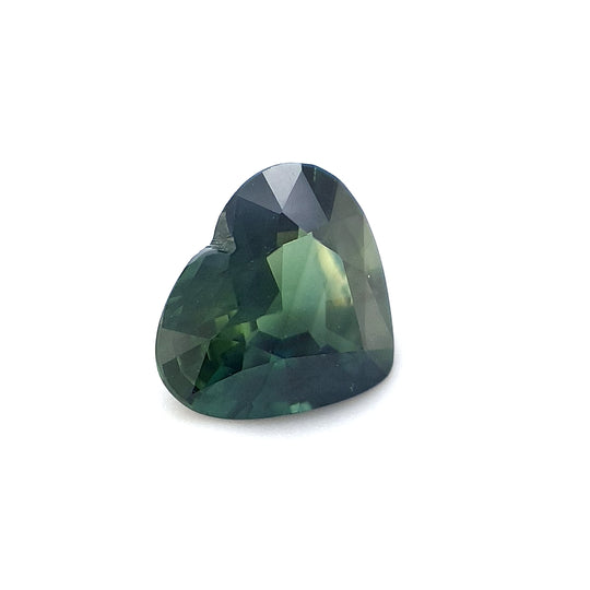 1.30ct Australian Sapphire, Parti, Blue, Green, Yellow - Heart