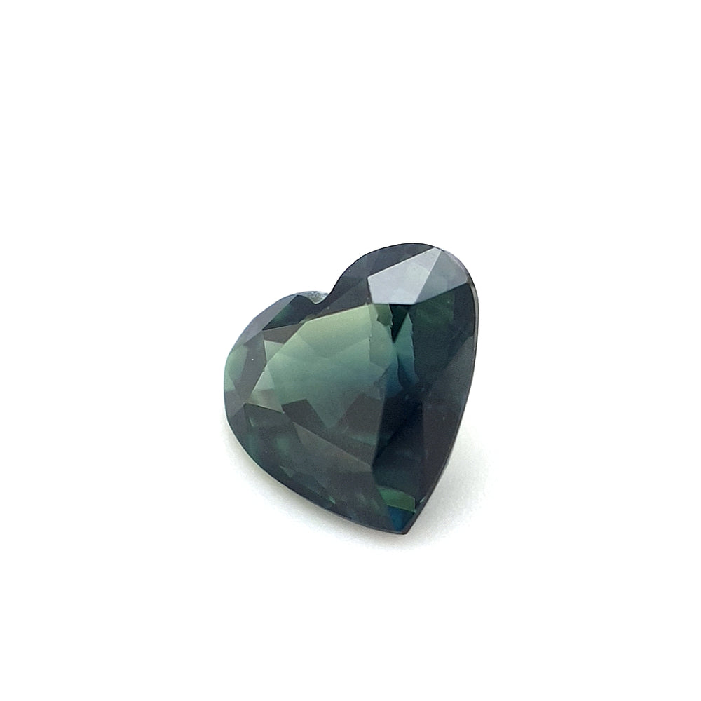 1.32ct Australian Sapphire, Parti, Teal, Green, Blue - Heart