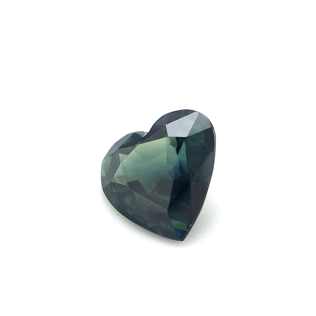 1.32ct Australian Sapphire, Parti, Teal, Green, Blue - Heart