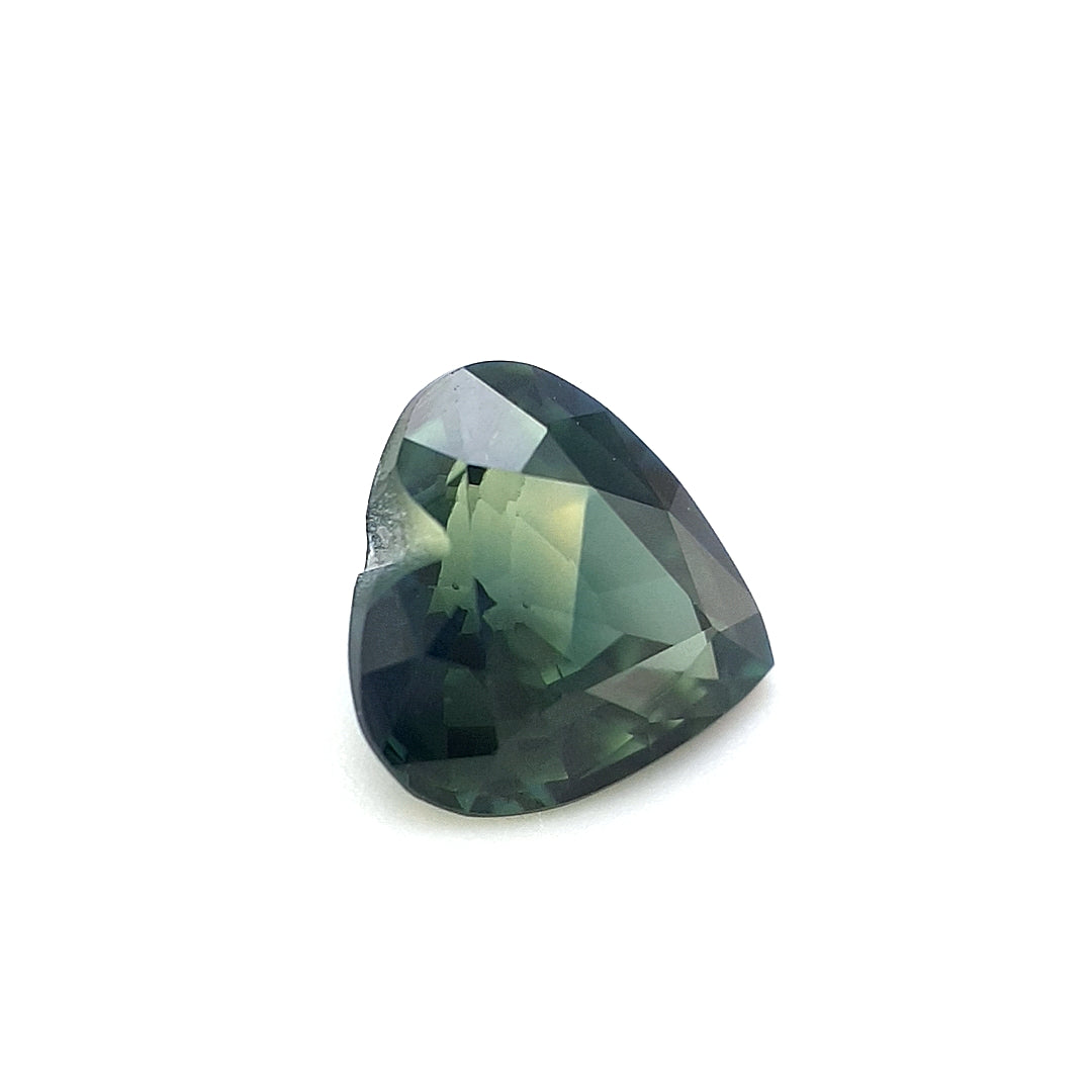 1.32ct Australian Sapphire, Parti, Teal, Green, Blue - Heart