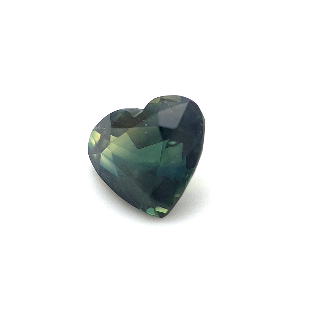 1.38ct Australian Sapphire, Parti, Teal, Green, Blue - Heart