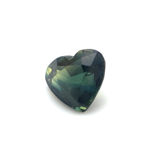 1.38ct Australian Sapphire, Parti, Teal, Green, Blue - Heart