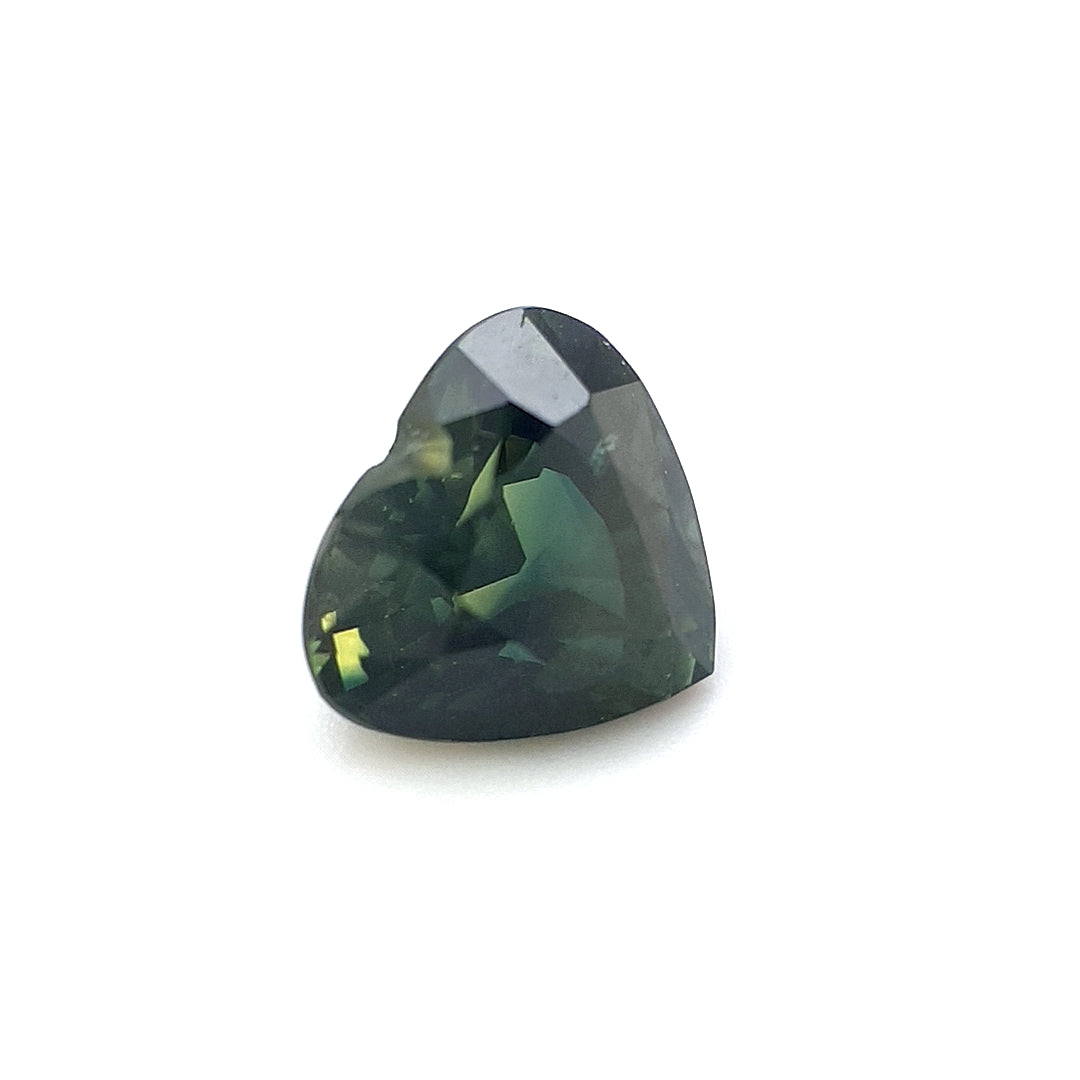 1.38ct Australian Sapphire, Parti, Teal, Green, Blue - Heart