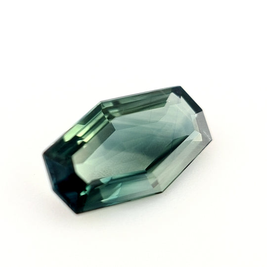 1.07ct Australian Sapphire, Teal, Green, Blue, Yellow - Octagon