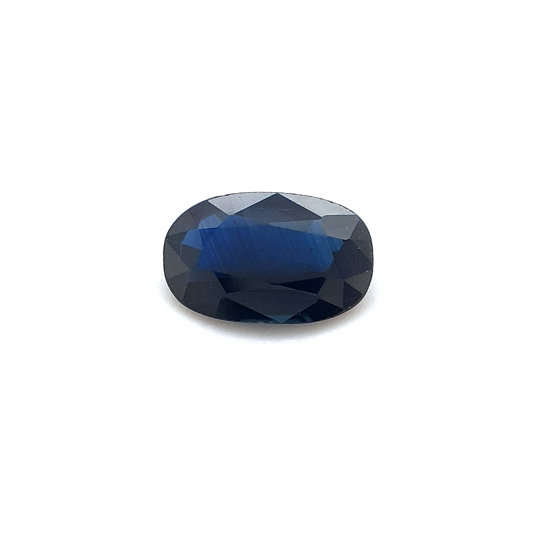0.62ct Australian Sapphire, Blue, Black - Oval