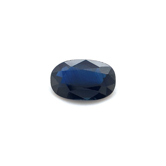 0.62ct Australian Sapphire, Blue, Black - Oval