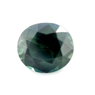 1.65ct Australian Sapphire, Deep Blue, Green, Teal, Black- Oval