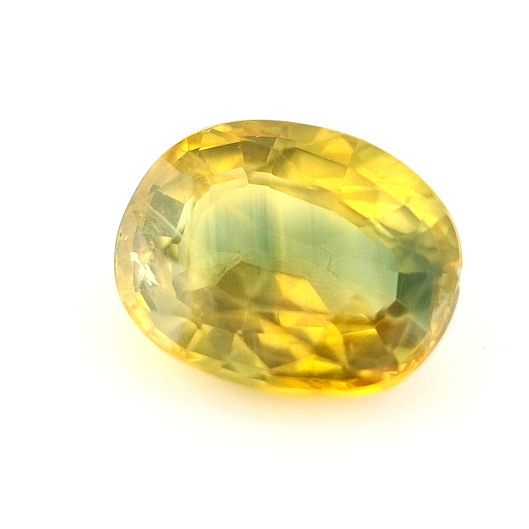 1.72ct Australian Sapphire, Yellow, Blue - Oval